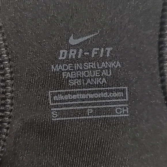 Nike Dry-Fit Sports Bra Women's Small Black Racerback Lined Activewear Swoosh - Picture 4 of 5